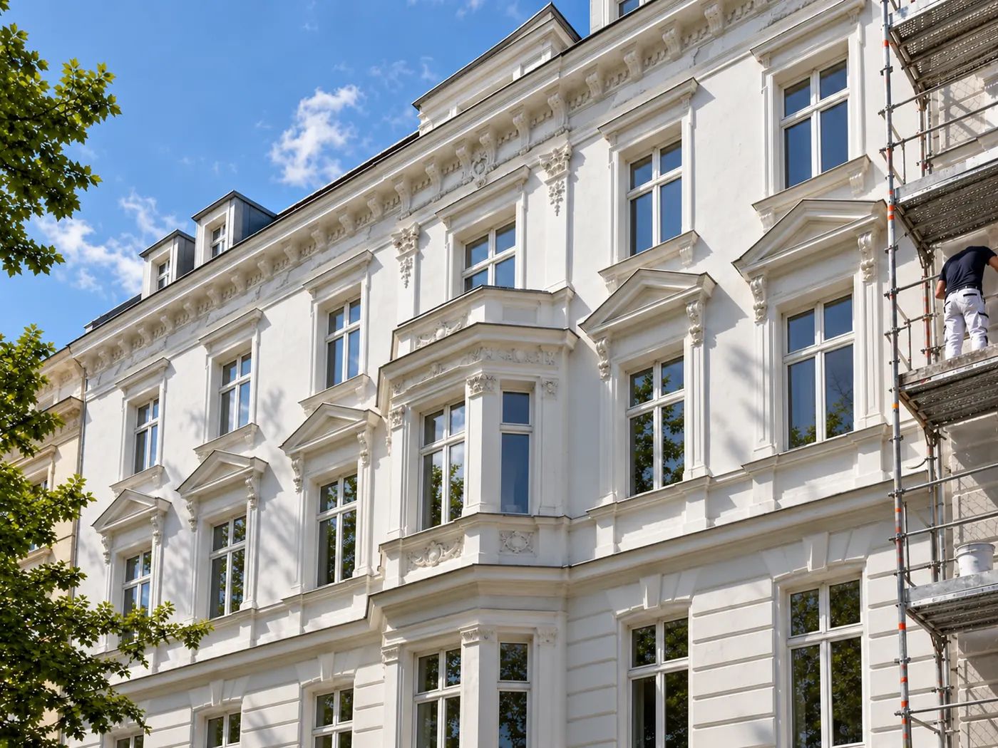 Sanierte Gründerzeitfassade