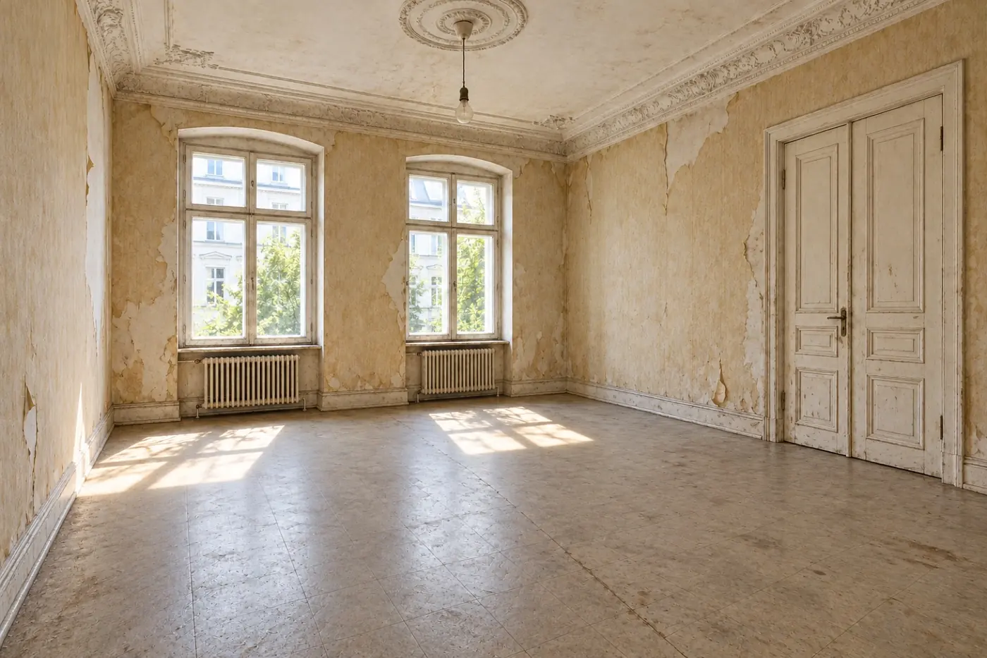 Raum vor der Sanierung